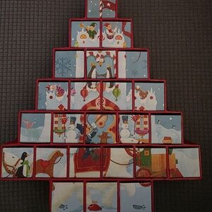 Festive Advent Calendar with Holiday Illustrations